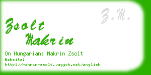 zsolt makrin business card